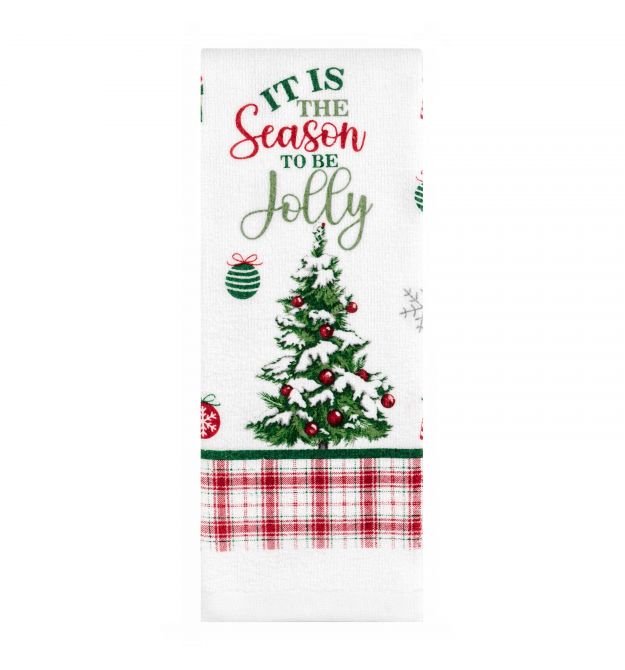 ARDESTO Набор полотенец для кухни Christmas Tree 38х63см, 2шт, 100% хлопок, зеленый