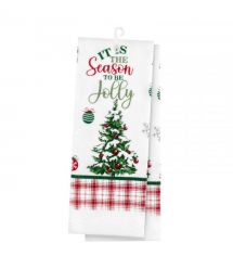 ARDESTO Набор полотенец для кухни Christmas Tree 38х63см, 2шт, 100% хлопок, зеленый