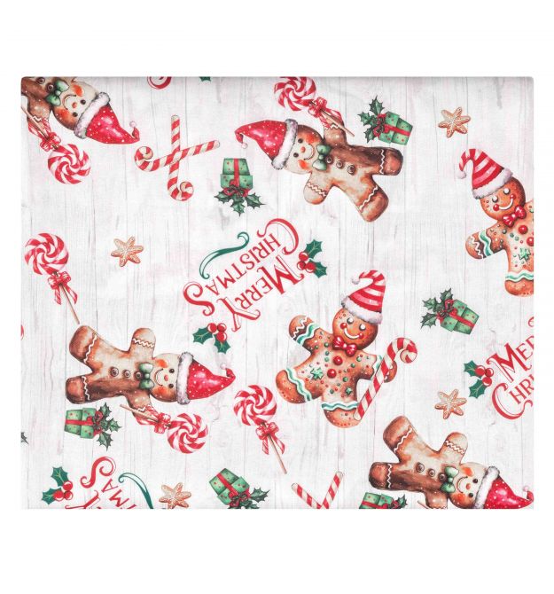 ARDESTO Скатерть Christmas Gingerbread 140х180см, 100% полиэстер, красный