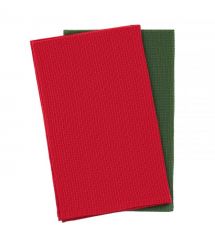 ARDESTO Подарочный набор полотенец в мешочке Christmas Santa 38х63см, 2шт, 100% хлопок, красный, зеленый