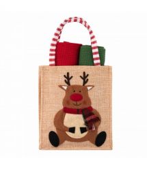 ARDESTO Подарочный набор полотенец в мешочке Christmas Deer 38х63см, 2шт, 100% хлопок, красный, зеленый
