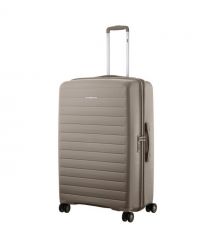 2E Чемодан, Aero, полипропилен, большой, 99/119 л, TSA, 4 колеса, EXP, серо-коричневый