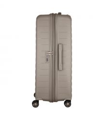 2E Чемодан, Aero, полипропилен, большой, 99/119 л, TSA, 4 колеса, EXP, серо-коричневый