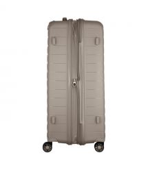 2E Чемодан, Aero, полипропилен, большой, 99/119 л, TSA, 4 колеса, EXP, серо-коричневый