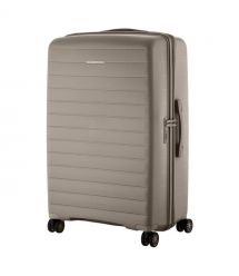 2E Чемодан, Aero, полипропилен, большой, 99/119 л, TSA, 4 колеса, EXP, серо-коричневый