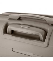 2E Чемодан, Aero, полипропилен, большой, 99/119 л, TSA, 4 колеса, EXP, серо-коричневый