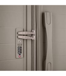 2E Чемодан, Aero, полипропилен, большой, 99/119 л, TSA, 4 колеса, EXP, серо-коричневый