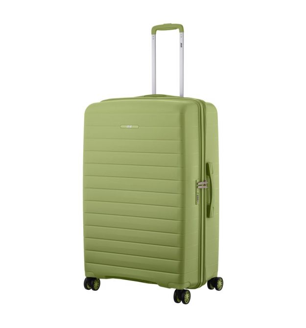 2E Чемодан, Aero, полипропилен, большой, 99/119 л, TSA, 4 колеса, EXP, оливково-зеленый