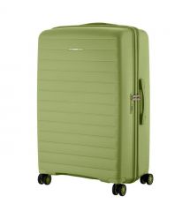 2E Чемодан, Aero, полипропилен, большой, 99/119 л, TSA, 4 колеса, EXP, оливково-зеленый