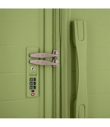 2E Чемодан, Aero, полипропилен, большой, 99/119 л, TSA, 4 колеса, EXP, оливково-зеленый