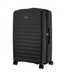2E Чемодан, Aero, полипропилен, большой, 99/119 л, TSA, 4 колеса, EXP, черный