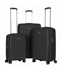 2E Чемодан, Aero, полипропилен, большой, 99/119 л, TSA, 4 колеса, EXP, черный