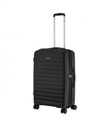 2E Чемодан, Aero, полипропилен, средний, 63/78 л, TSA, 4 колеса, EXP, черный