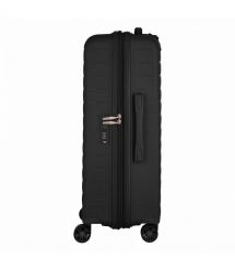 2E Чемодан, Aero, полипропилен, средний, 63/78 л, TSA, 4 колеса, EXP, черный