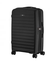 2E Чемодан, Aero, полипропилен, средний, 63/78 л, TSA, 4 колеса, EXP, черный