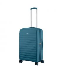 2E Чемодан, Aero, полипропилен, средний, 63/78 л, TSA, 4 колеса, EXP, синий