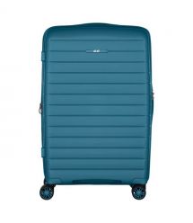 2E Чемодан, Aero, полипропилен, средний, 63/78 л, TSA, 4 колеса, EXP, синий