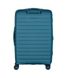 2E Чемодан, Aero, полипропилен, средний, 63/78 л, TSA, 4 колеса, EXP, синий