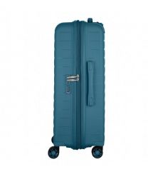 2E Чемодан, Aero, полипропилен, средний, 63/78 л, TSA, 4 колеса, EXP, синий