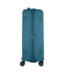 2E Чемодан, Aero, полипропилен, средний, 63/78 л, TSA, 4 колеса, EXP, синий