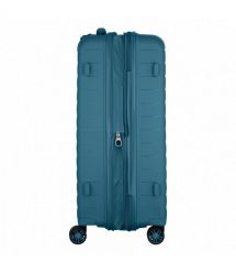 2E Чемодан, Aero, полипропилен, средний, 63/78 л, TSA, 4 колеса, EXP, синий