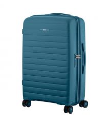 2E Чемодан, Aero, полипропилен, средний, 63/78 л, TSA, 4 колеса, EXP, синий