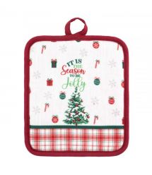 ARDESTO Подарочный набор для кухни Christmas Tree, 3шт, 100% хлопок (полотенце), 100% полиэстер (прихватки), зеленый