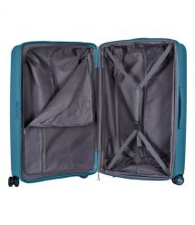 2E Чемодан, Aero, полипропилен, большой, 99/119 л, TSA, 4 колеса, EXP, синий