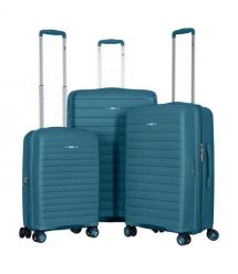 2E Чемодан, Aero, полипропилен, большой, 99/119 л, TSA, 4 колеса, EXP, синий