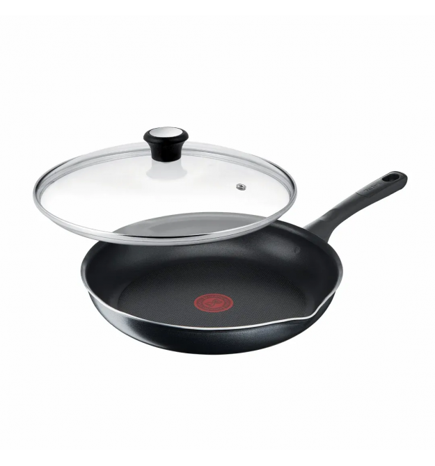 Tefal Tefal Day by Day pan with lid, 24cm, with lid, aluminum, bakelite, glass, black