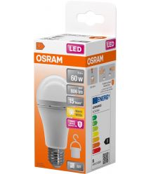 Osram Лампа OSRAM LED E27 8Вт 806Лм 2700К A60 акумуляторна