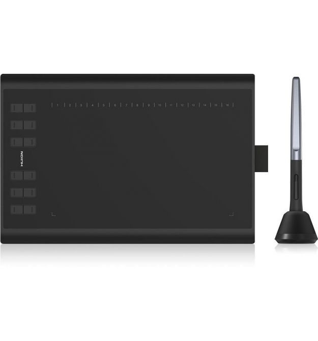 Huion Графический планшет 10"x6.2" H1060P, MicroUSB, черный