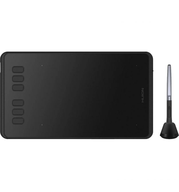 Huion Графический планшет 6.3"x3.9" H640P, microUSB, черный