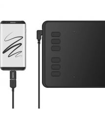 Huion Графический планшет 6.3"x3.9" H640P, microUSB, черный