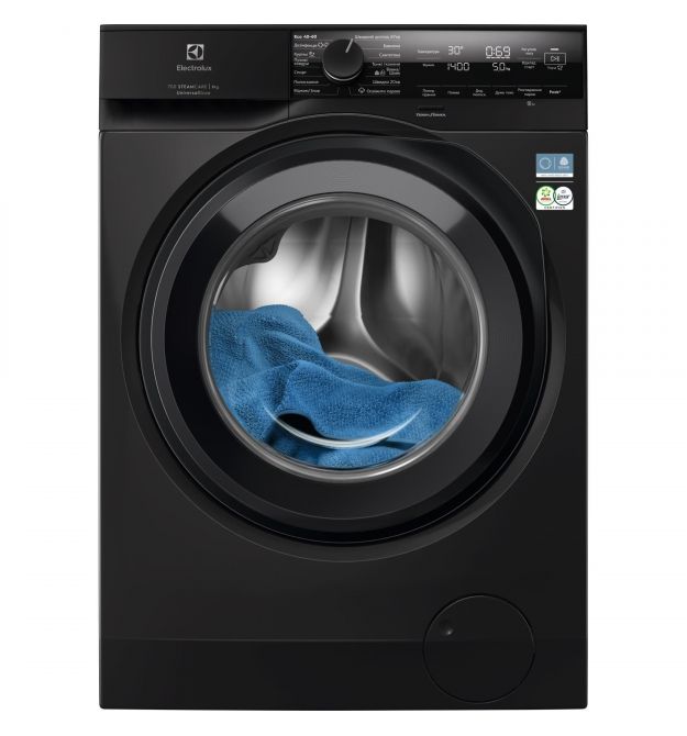 Electrolux Electrolux WM front load, 9kg, 1400, A, 66cm, display, steam, invertor, universaldose, silver