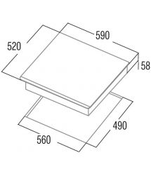 Cata Варильна поверхня Cata індукційна, 60см, IB 6324E2 BK, чорний