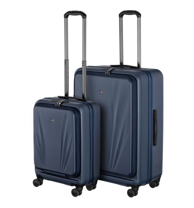 Wenger Набір валіз Wenger Skyon Hardside, полікарбонат, (S+L), TSA, 4 колеса, розширення, темно-синій