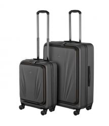Wenger Набір валіз Wenger Skyon Hardside, полікарбонат, (S+L), TSA, 4 колеса, розширення, сірий