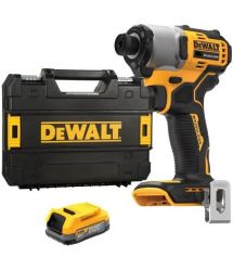 DeWALT Шурупокрут ударний акумуляторний DeWalt XR Li-Ion PowerStack 18В 1х1.7А·год 192Нм 3200об/хв 4200уд/хв кейс 0.88кг без ЗП