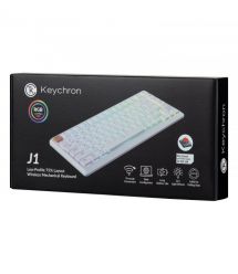Keychron Клавиатура механическая J1 82Key, K pro Red, WL/BT/USB-A, QMK, Hot-swap, EN/UKR, RGB, белый