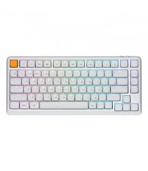 Keychron Клавиатура механическая J1 82Key, K pro Brown, WL/BT/USB-A, QMK, Hot-swap, EN/UKR, RGB, белый