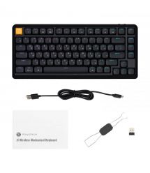 Keychron Клавиатура механическая J1 82Key, K pro Banana, WL/BT/USB-A, QMK, Hot-swap, EN/UKR, RGB, черный