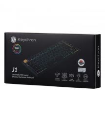 Keychron Клавиатура механическая J1 82Key, K pro Red, WL/BT/USB-A, QMK, Hot-swap, EN/UKR, RGB, черный