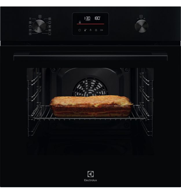 Electrolux Oven Electrolux electrical, 65l, A+, display, convection, telescopic rails, black