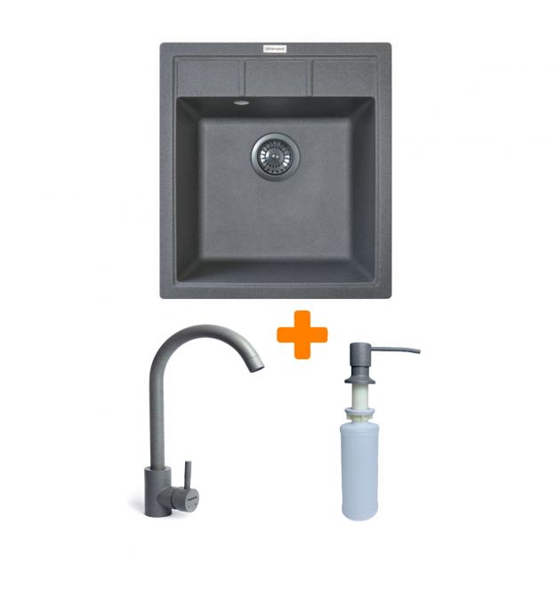 Adamant Набор кухонная Brick, искуственный камень, квадрат, без крыла, 460x515x200