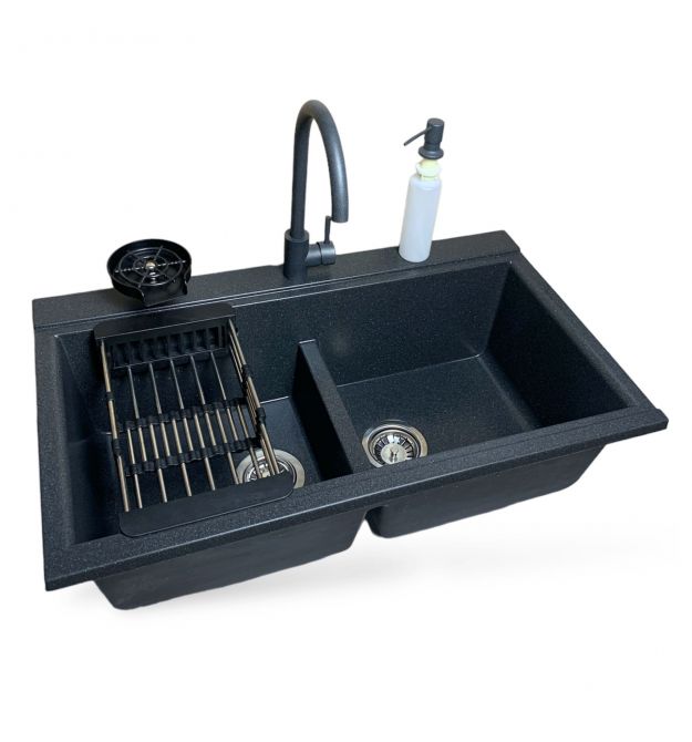 Adamant Набор кухонный Similar, искуственный камень, прямоуг., без крыла, 885x505x