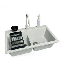 Adamant Набор кухонный Similar, искуственный камень, прямоуг., без крыла, 885x505x