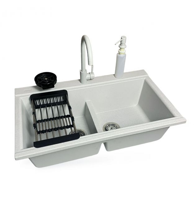 Adamant Набор кухонный Similar, искуственный камень, прямоуг., без крыла, 885x505x