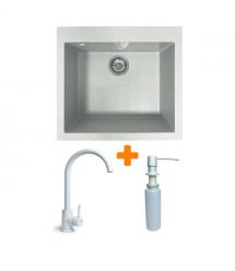 Adamant Набор кухонный Univer, искуственный камень, квадрат, без крыла, 560х500х