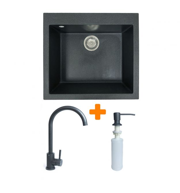 Adamant Набор кухонный Univer, искуственный камень, квадрат, без крыла, 560х500х